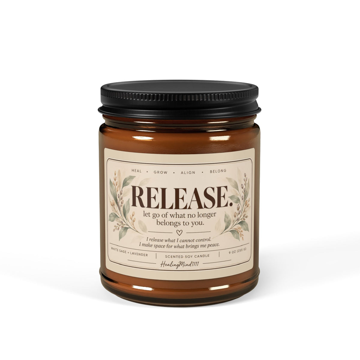 RELEASE. Candle | White Sage + Lavender | 9 oz